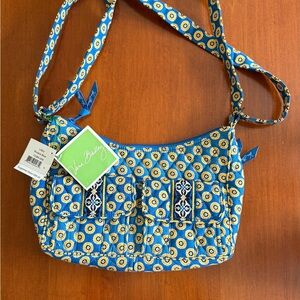 Vera Bradley Yellow and Blue Floral Shoulder Bag